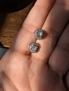 Sterling silver cubic zirconia studs