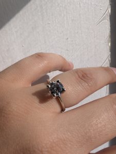 925 sterling silver solitaire ring